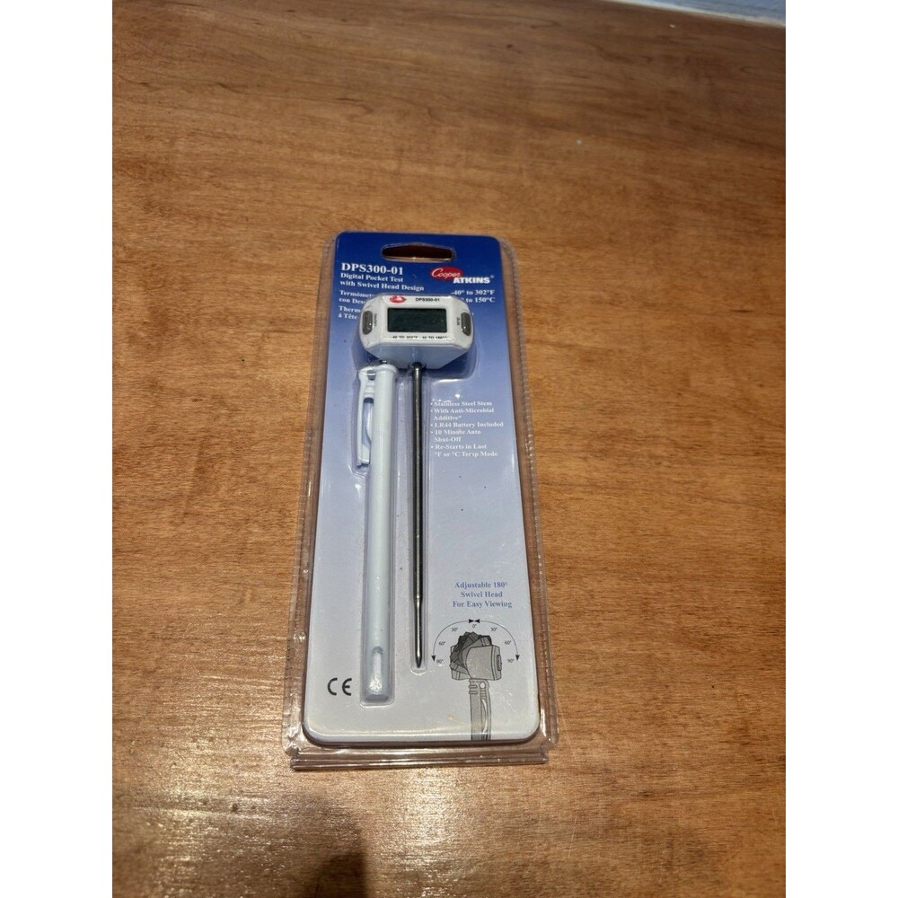 Cooper-Atkins DPS300-01 Swivel Head Digital Pocket Test Thermometer New